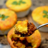 Spicy Black Bean Chili With Cornbread Topping