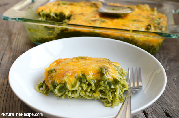 Baked Cheesy Spinach Pasta PTR