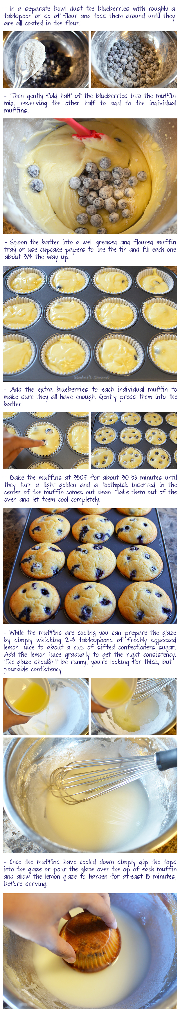 Lemon Glazed Blueberry Yogurt Muffins Recipe (Part-2)