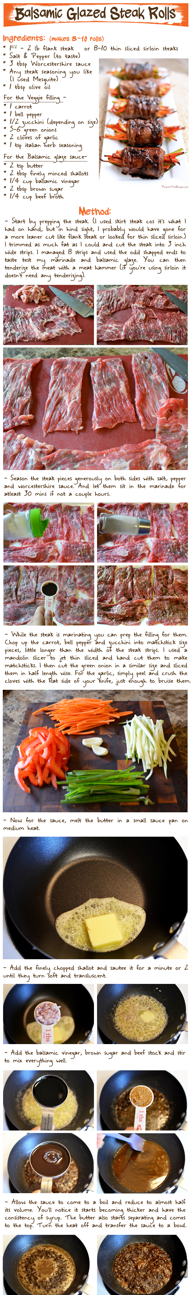 Balsamic Glazed Steak Rolls Recipe (Part-1)