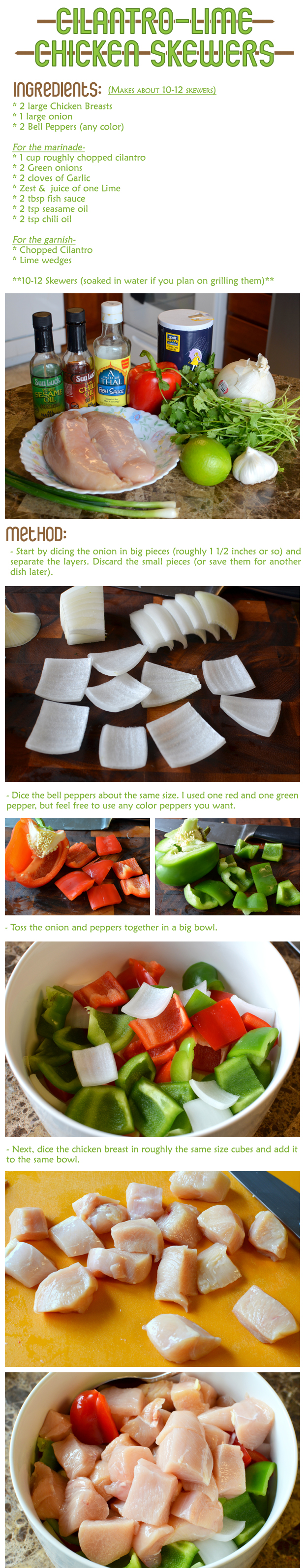 Cilantro-Lime Chicken Skewers Recipe (Part-1)