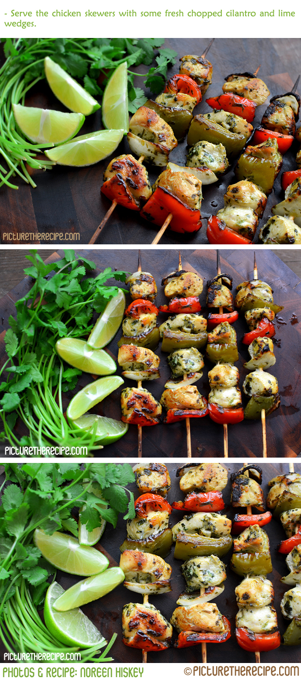 Cilantro-Lime Chicken Skewers by PictureTheRecipe