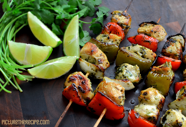 Cilantro Lime Marinated Chicken Skewers PTR
