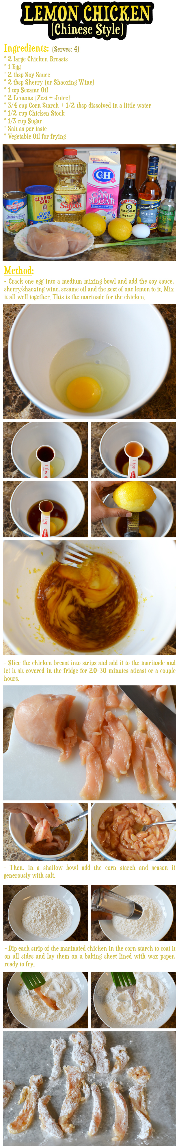 Lemon Chicken (Chinese Style) Recipe Part-1
