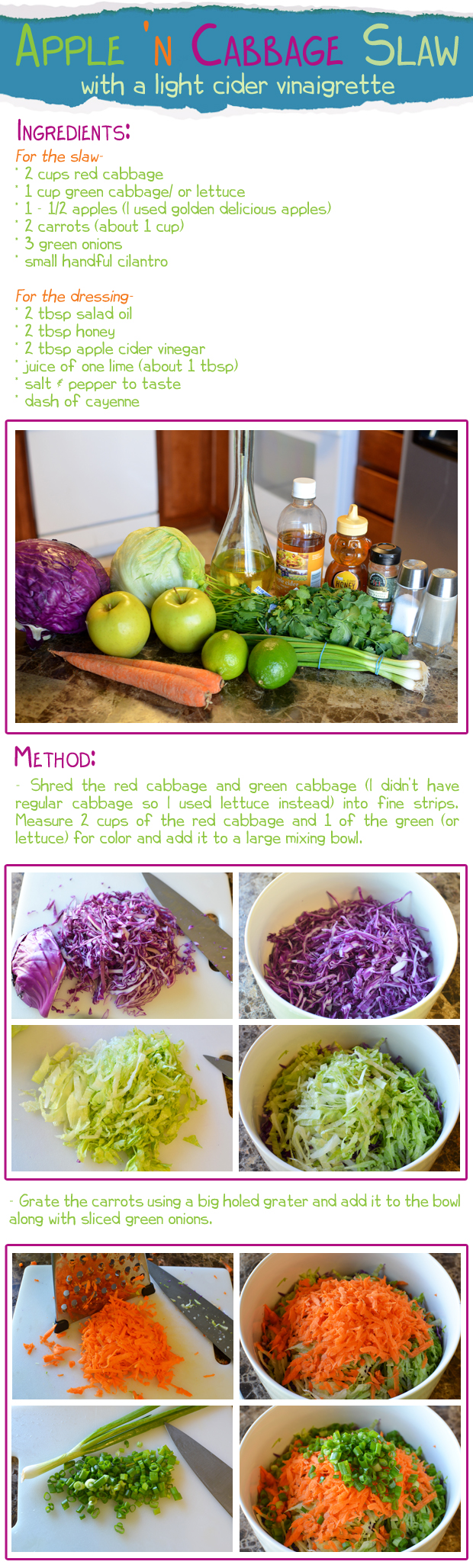 Apple- Cabbage Slaw Recipe Part-1