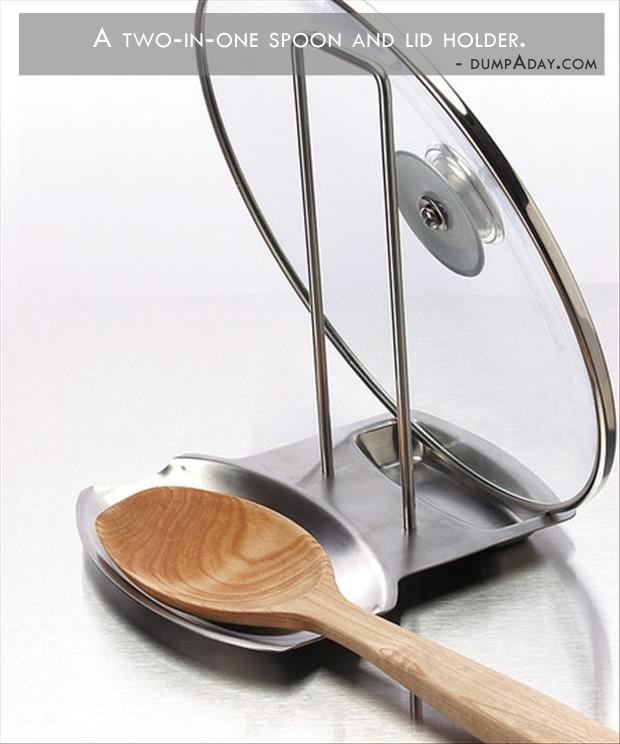 Genius Ideas- spoon and lid holder while cooking