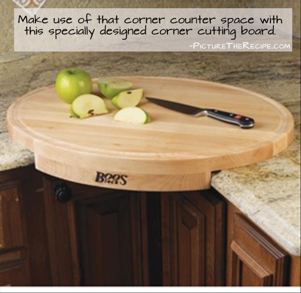 Genius Kitchen Ideas- Corner Cutting Board
