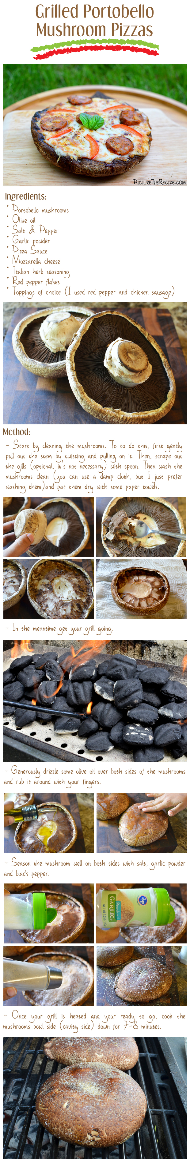 Grilled Portobello Mushroom Pizza Recipe- Part 1