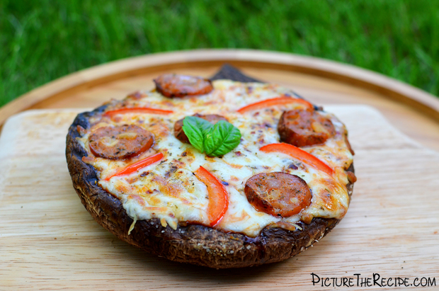 Grilled Portobello Mushroom Pizza by PictureTheRecipe