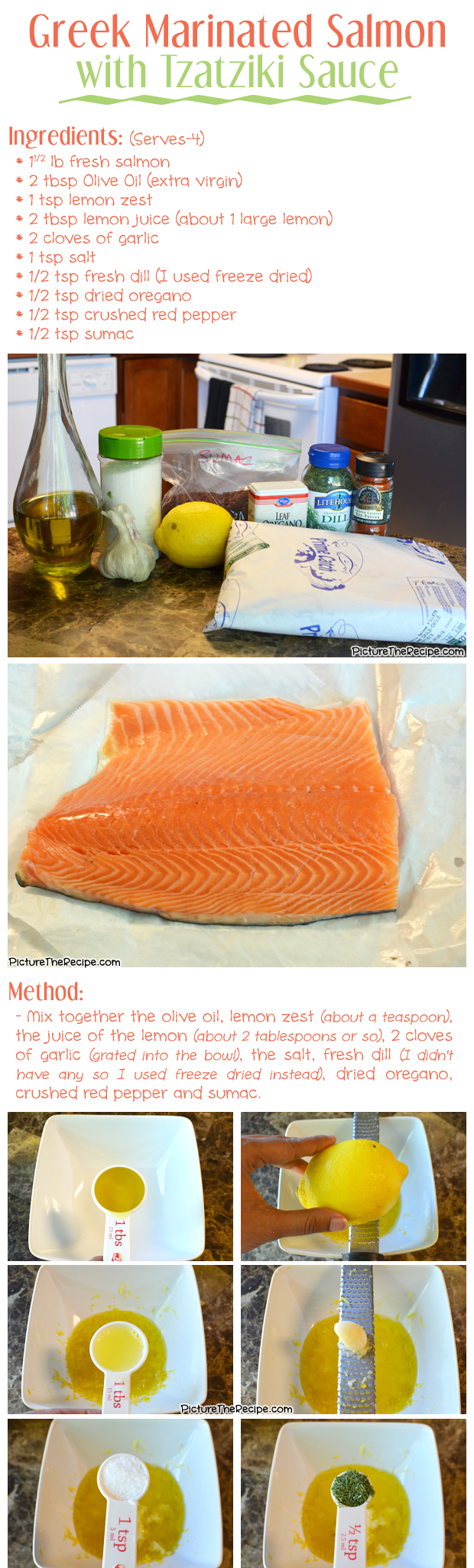 Greek Marinated Salmon Recipe- Part 1