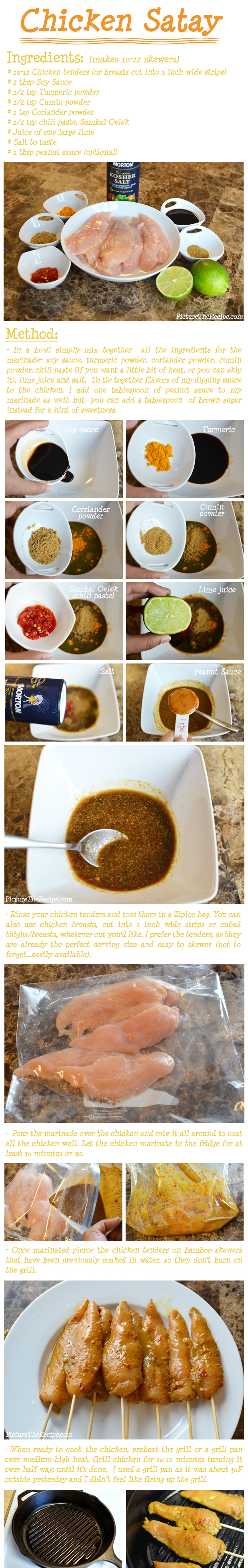 Chicken Satay Recipe - PictureTheRecipe
