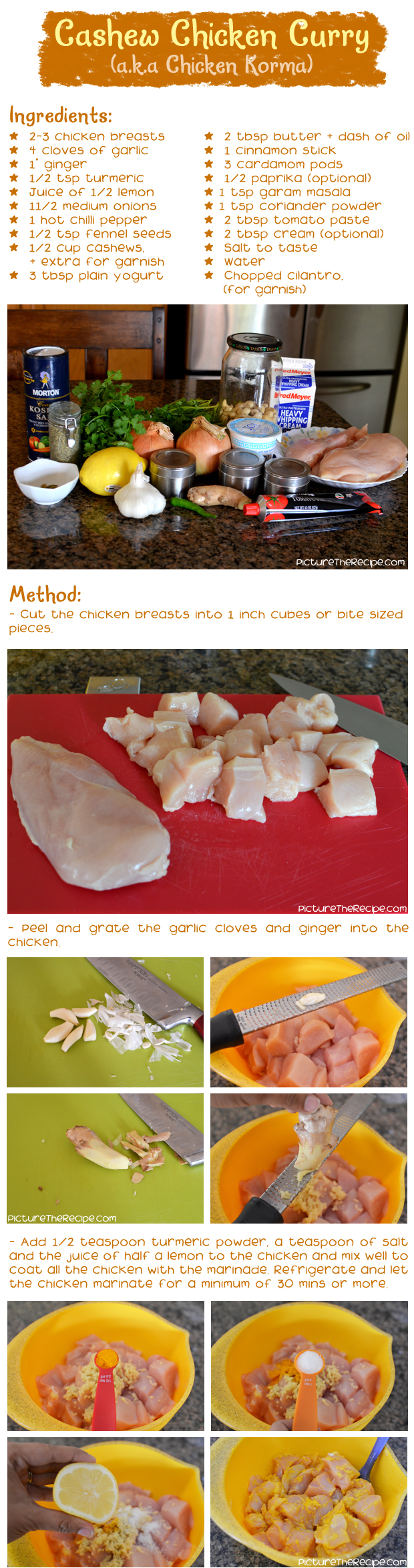 Cashew Chicken Curry Recipe - Part 1