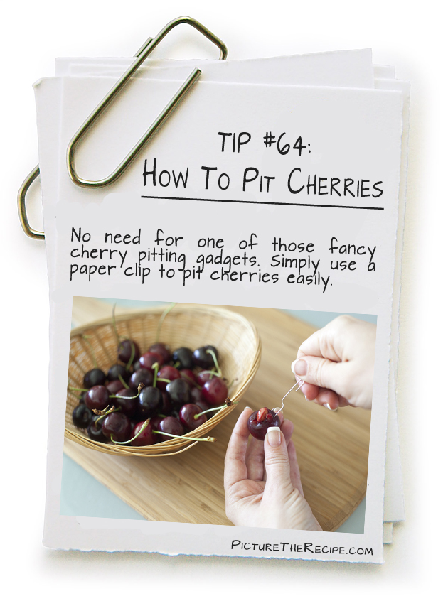 Picture The Recipe Tips - How To Pit Cherries