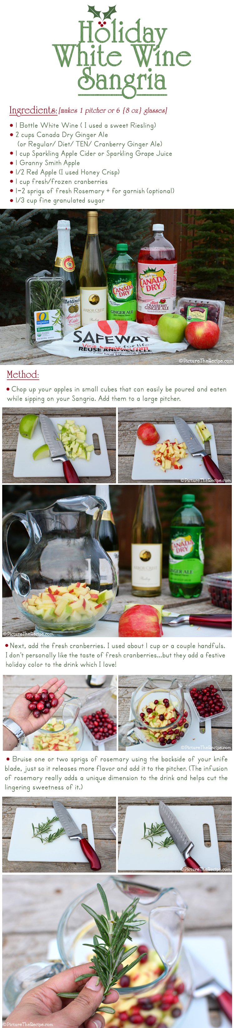 Holiday White Wine Sangria Recipe by PictureTheRecipe- Part 1