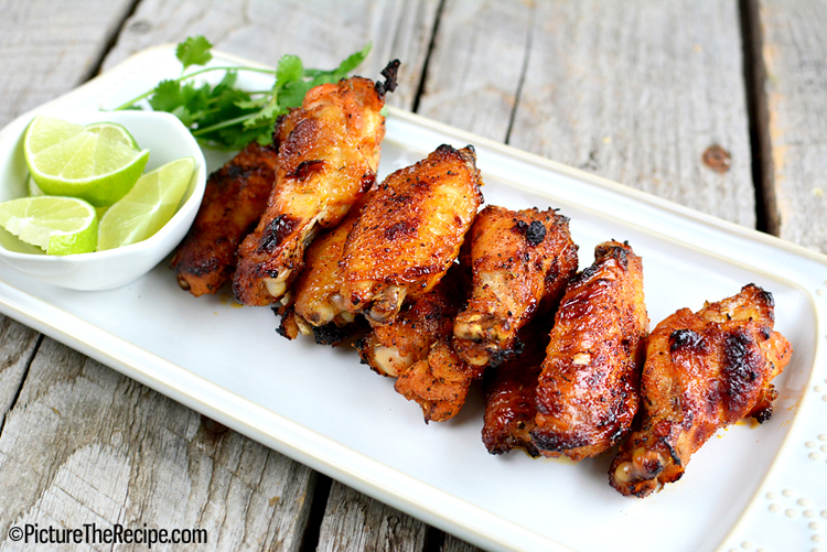 Baked Honey Bourbon Chicken Wings - PictureTheRecipe com