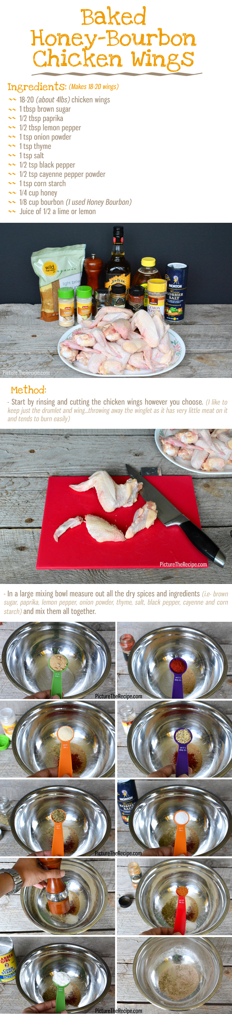 Baken Honey Bourbon Chicken Wings Recipe by PictureTheRecipe (Part-1)