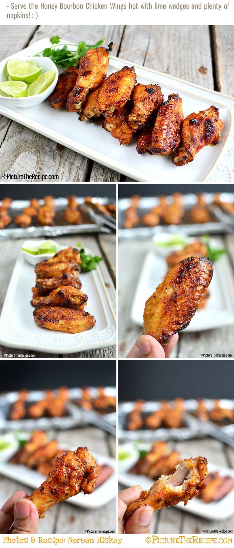 Baken Honey Bourbon Chicken Wings Recipe by PictureTheRecipe com