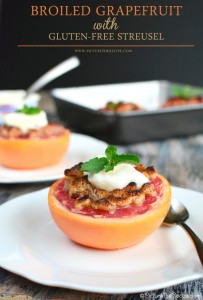 Broiled Grapefruit with Gluten-Free Streusel by PictureTheRecipe.com