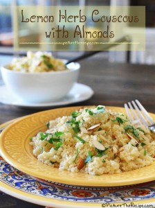 Lemon Parsley Couscous with Almonds by PictureTheRecipe.com