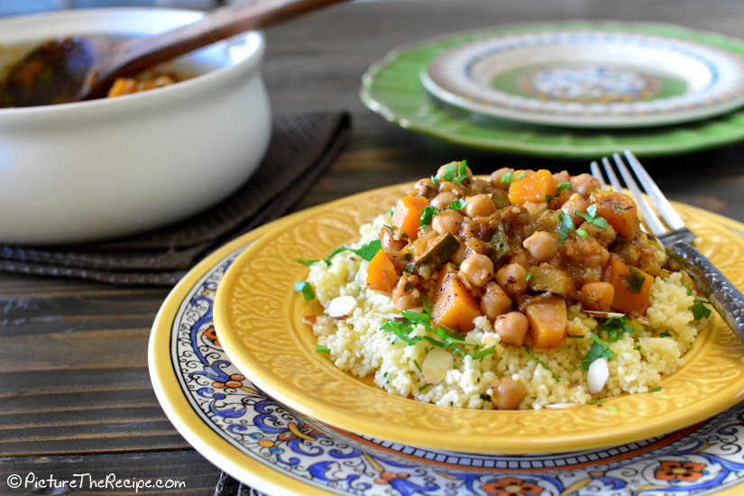 Moroccan Chickpea Stew with Butternut Squash by PictureTheRecipe com