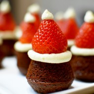 Cute & Easy Mini Santa Hat Brownies