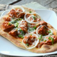 Indian Naan Chicken Tikka Pizza