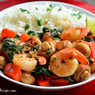 Lime Shrimp with Mushrooms & Spinach