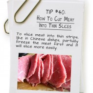 How To Cut Meat Into Thin Slices
