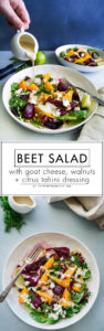 Beet Salad with Goat Cheese, Walnuts and Citrus Tahini Dressing ...