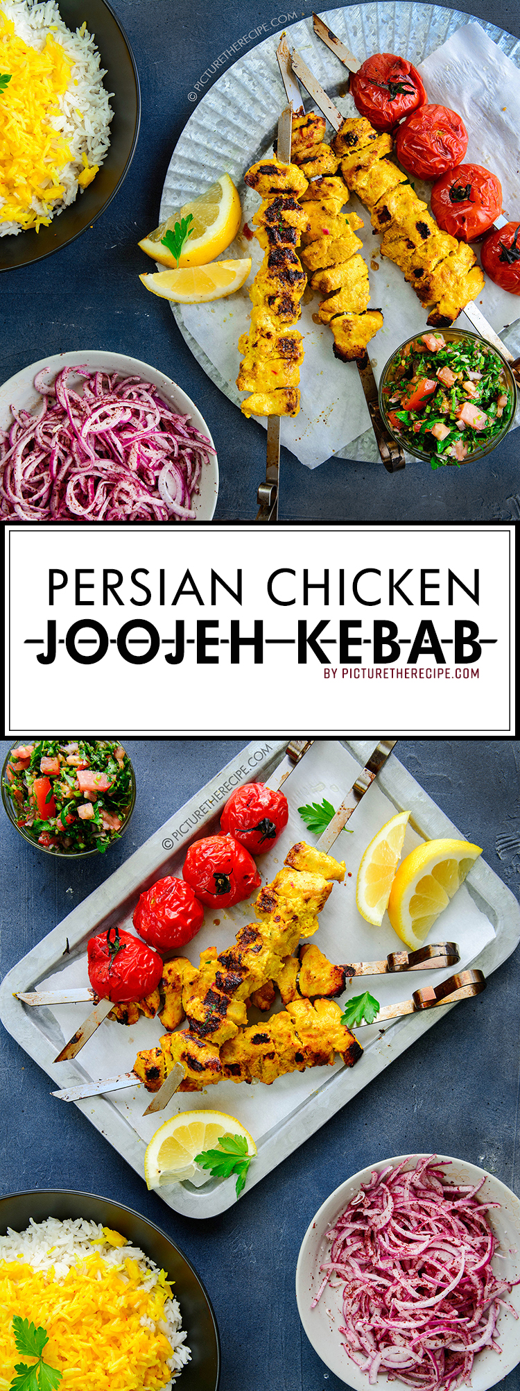 Persian Chicken Joojeh Kebabs | Picture the Recipe