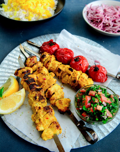 Persian Chicken Joojeh Kebabs