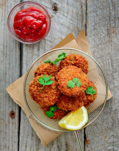 Indian Style Chicken Cutlets (Chicken & Sweet Potato Croquettes)